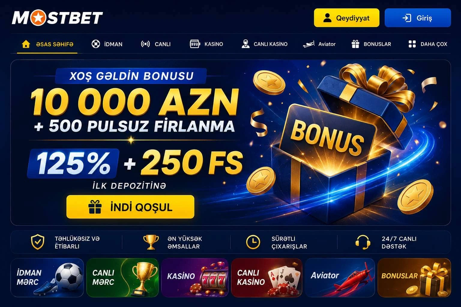 Mostbet AZ bonusları — qarşılama paketi, fırlanmalar və vager şərtləri