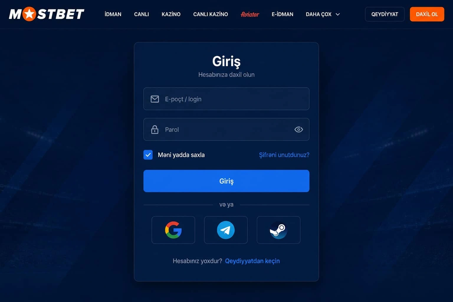 Mostbet giriş rəsmi sayta daxil olma